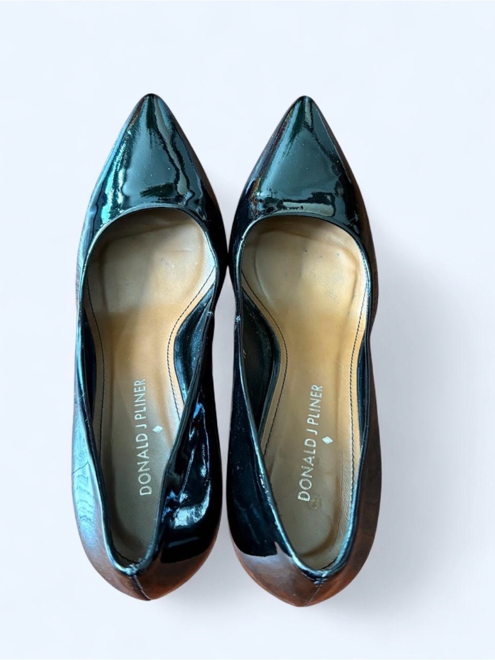 Donald J Pliner Treva 060 Black Patent Leather Stiletto Pumps Size 6M